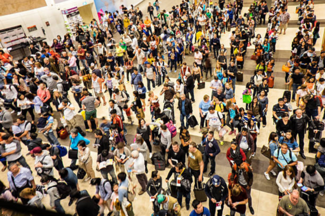 airport crowd airport crowd